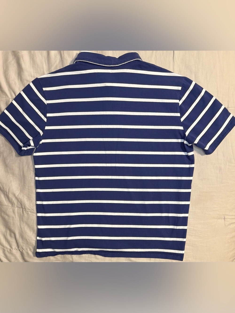 Vineyard Vines for Target Striped Short Sleeve Polo Shirt Men’s L Blue White - Picture 9 of 9